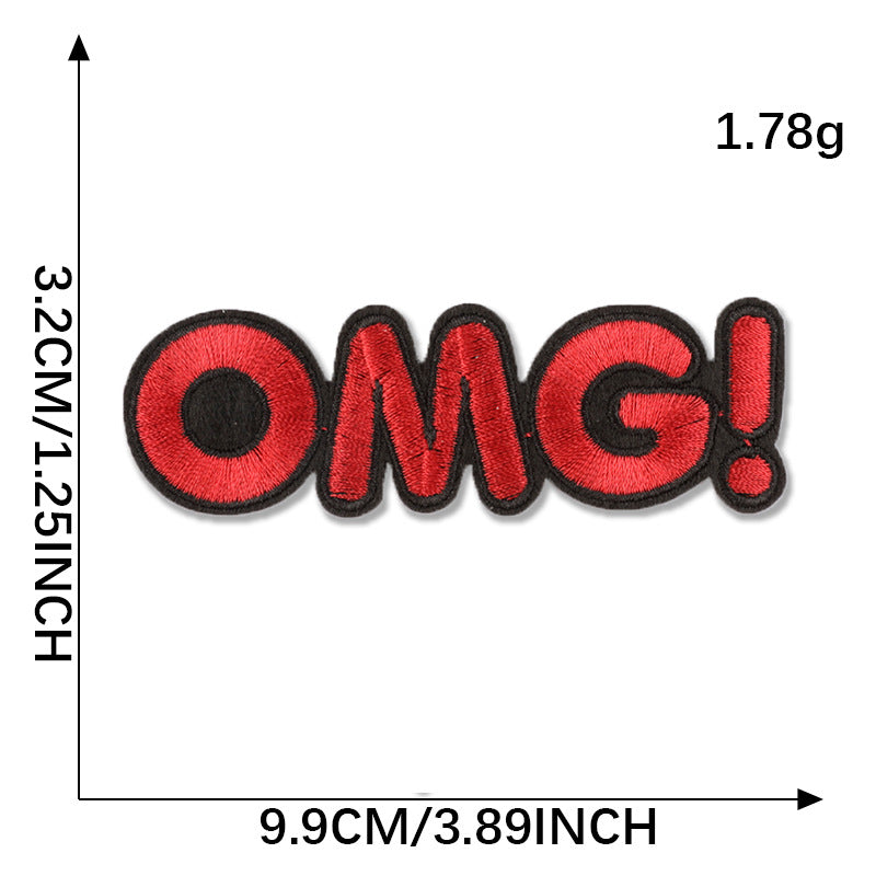 Wholesale Computer embroidery heart patch accessories embroidery cloth patch